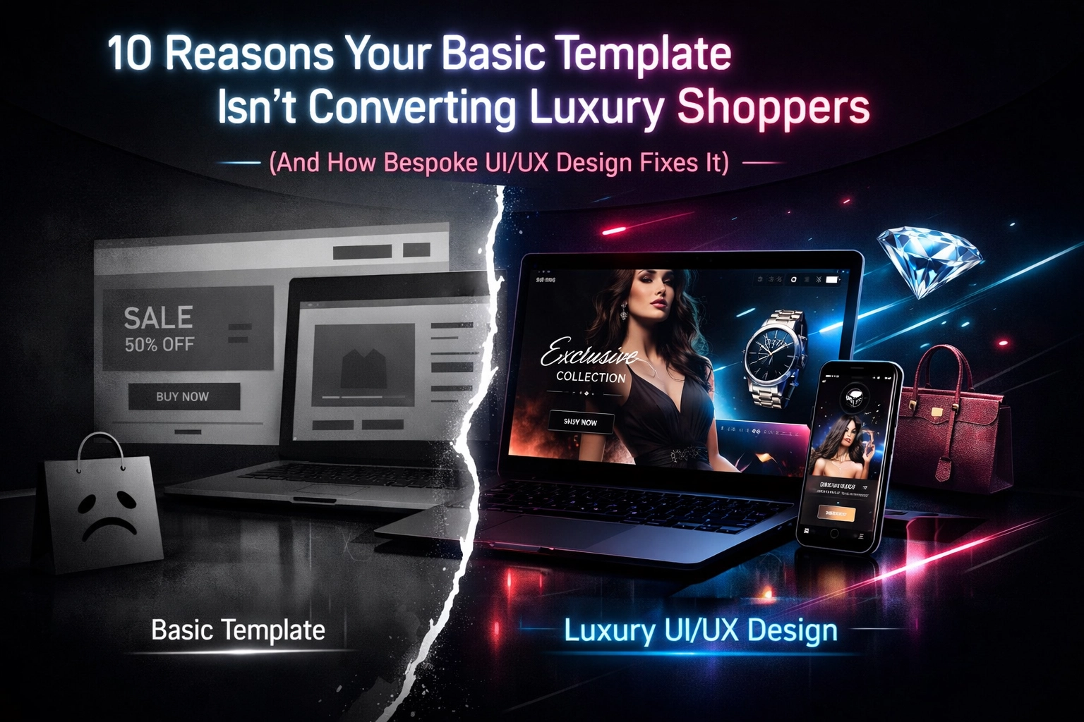 10 Reasons Your Basic Template Isn’t Converting Luxury Shoppers (And How Bespoke UI/UX Design Fixes It)